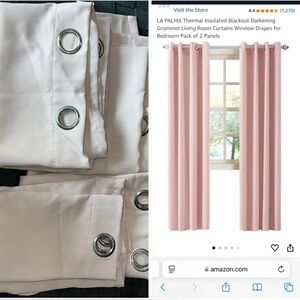 Pink Grommet Living Room Curtains